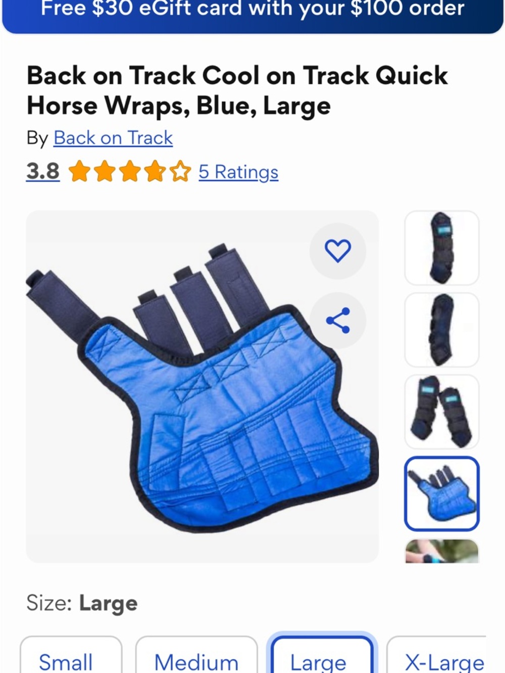 Cool On Track Blue Quick Horse Wraps - Picture 7 of 10